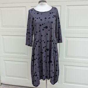 exc PRAIRIE COTTON jersey slub tulip dress M
